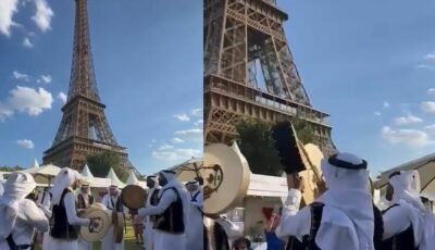 فرقة سعودية تشارك في حفل أمام برج ايفل وتطرب الحضور .. فيديو