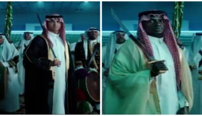 رونالدو وماني يشاركان في احتفالات اليوم الوطني بالبشت والسيف.. فيديو