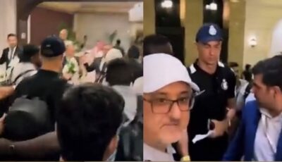 تجمع كبير حول كريستيانو رونالدو في إيران..فيديو