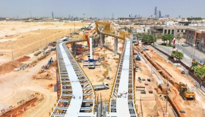 تقدم الأعمال في جسر الدراجات بالرياض ..صور