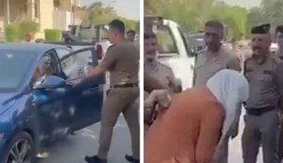 معاقبة امرأة وضابط شرطة بعد شجارهما وسط الطريق.. فيديو