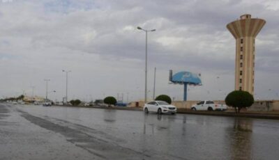 أمطار متباينة الشدة على المدينة المنورة